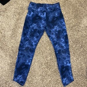Blue tie dye leggings